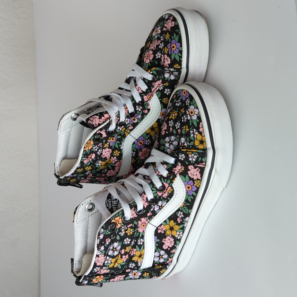 Vans Floral Sk8-Hi Zip Shoe - Toddler Girls size 11.5